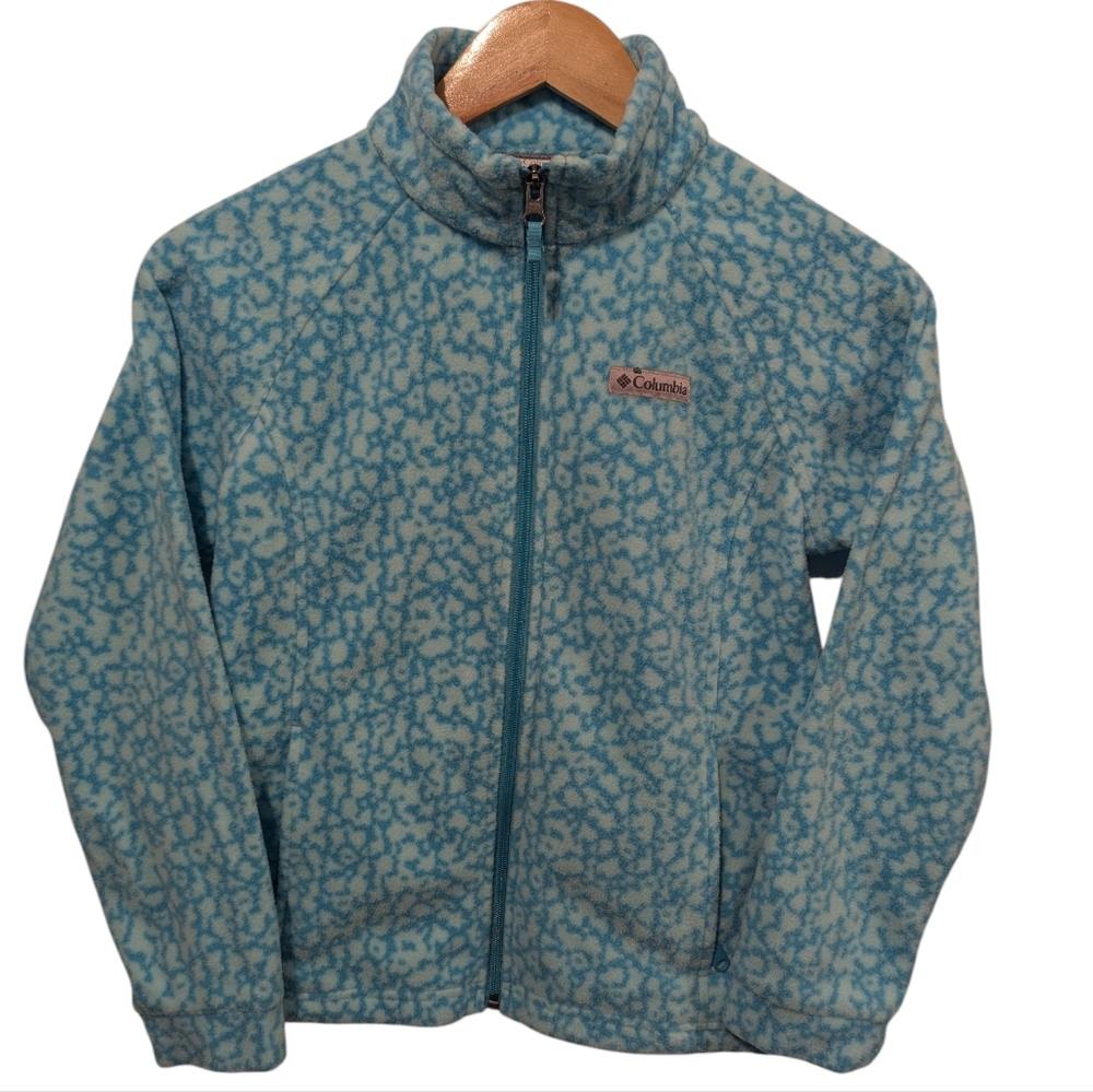 Columbia Kid's Patterned Fleece Jacket Size Medium 10/12 - Picture 1 of 11